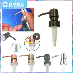 1Pcs Metal Soap Dispenser Pump Soap Bottle Head Replacement Bathroom Liquid Lotion Dispenser Shampoo Shower Gel Pump Jar Tube