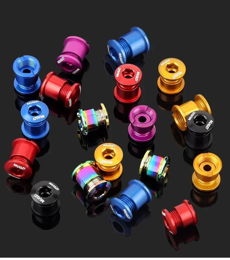 Description Picture 6 of itemNew 4/5PCS Chainring Bolts Single Double Chainring Screws Mountain Road MTB Bike Crank Bolts 6.5/8.5mm Cycling Accessories