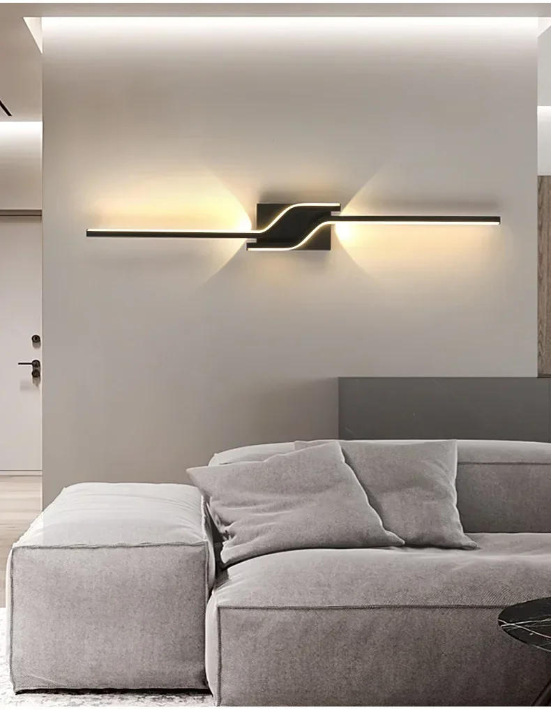 Description Picture 6 of itemModern Minimalist LED Wall Lamp Lights for Bedroom Bedside Living Room Bar Grille Sofa Lobby TV Background Lighting Decor Lamps