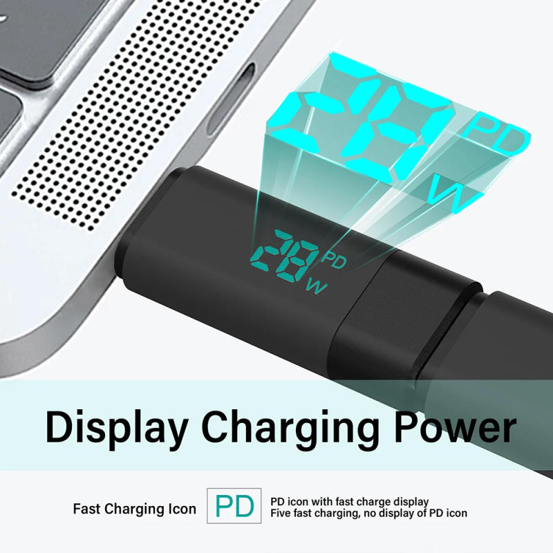 Description Picture 4 of item100W Power Digital Display Type C to Type C Adapter usb C Power Meter For USB to Type C Cable Type C to Type C Fast Charging