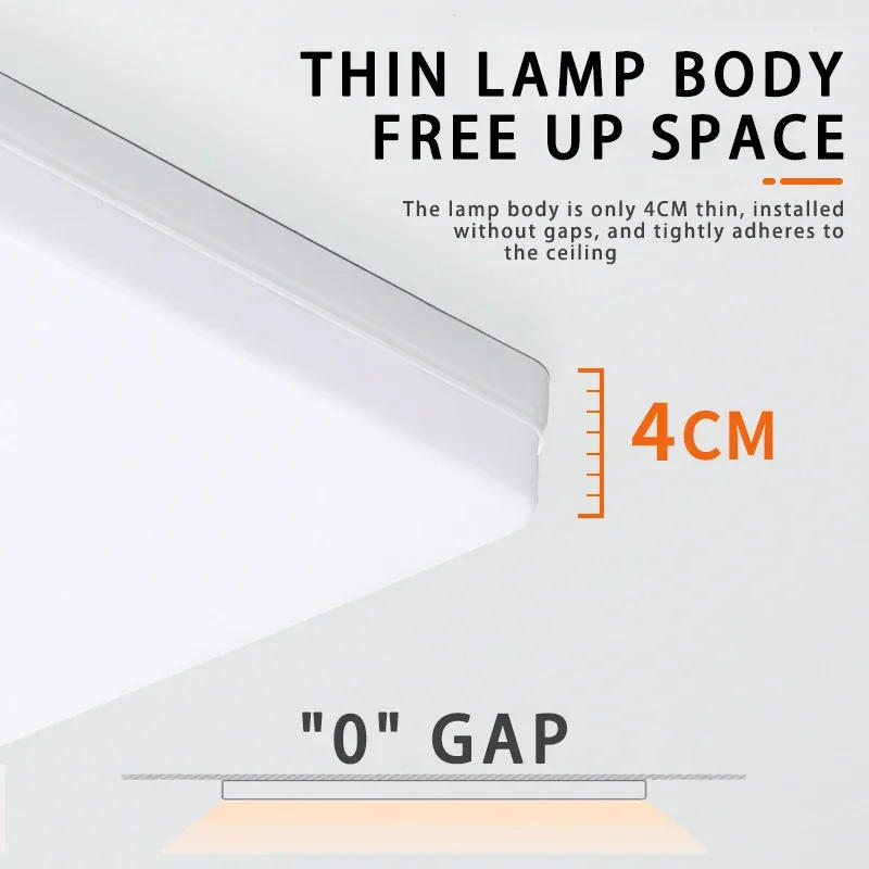 Description Picture 4 of itemLED Ceiling Light Square Energy-saving Home Light 48W36W24W18W 85-265V Living Room Bedroom Dining Room Indoor Lighting
