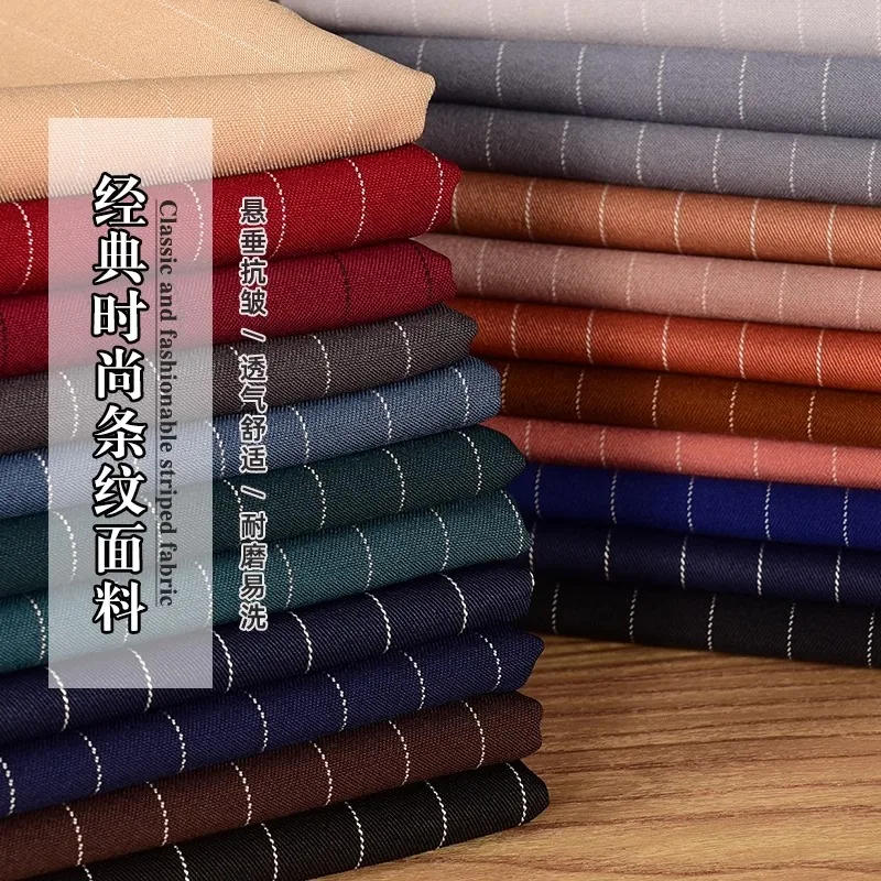 Description Picture 4 of itemBreathable Women\'s Fabric Suit By The Meter for Clothes Pants Dresses Sewing Stripe Pattern Fashion Skirts Textile Anti-wrinkle