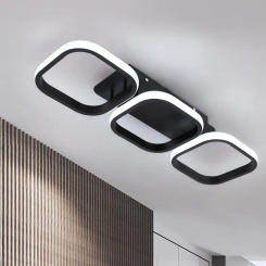 40W LED Ceiling Light, Simple Geometric Ceiling Light, Creative Square Metal Ceiling Light for Living Room, Bedroom, Dining Room