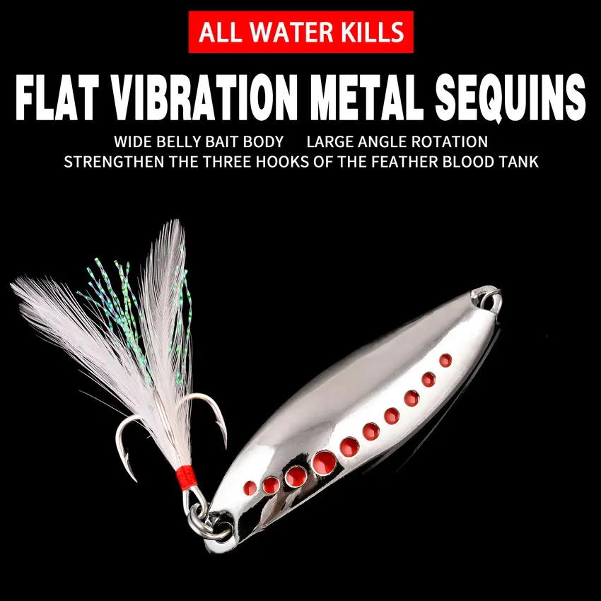 Description Picture 5 of itemMetal Vib Leech Spinners Spoon Lures 2.5g 5g 7.5g 10g 15g 20g 25g 30g Artificial Bait Lure Fishing Tackle for Bass Pike Perch