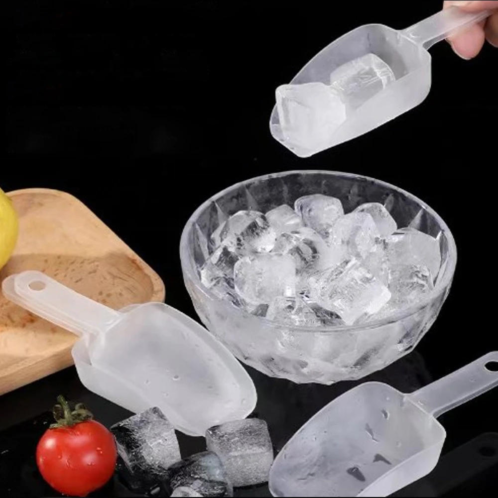 Description Picture 5 of item10/5Pcs Plastic Ice Scoops Mini Transparant Ice Shovel Party Bar Buffet Kitchen Gadget for Candy Dessert Grain Dry Goods Scoops