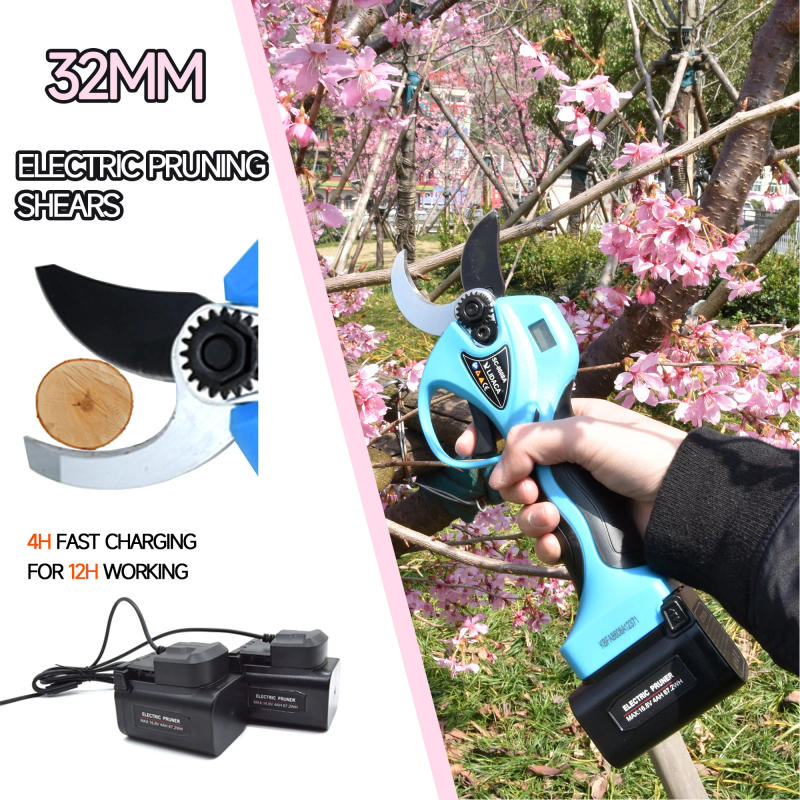 Description Picture 2 of item16.8V Cordless Pruner Lithium-ion Pruning Shear Efficient scissors Bonsai Electric Tree Branches garden tools electric SC-8608