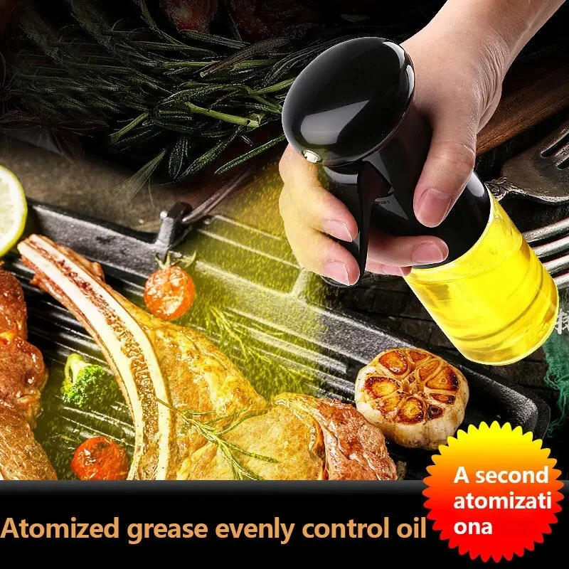 Description Picture 4 of itemCookware Bbq Transparent Cooking Oil Bottle Olive Oil Spray for Fitness Sauce Sprayer Set Tableware Kitchen Dining Bar Home