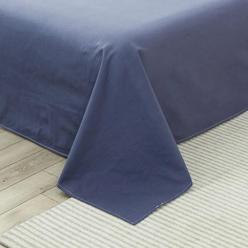 Description Picture 5 of item1pcs 100% Cotton Bed Sheet Pink Soild Color Top King Double Sheets Pure Cotton Single Size Kids Bed Linen (No Pillowcase)