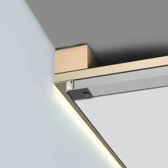 1M Narrow Recessed Aluminum Profile Bedroom LED Luminous Gypsum Plaster Linear Light Wall Washing Line Lamp Reflection Strip