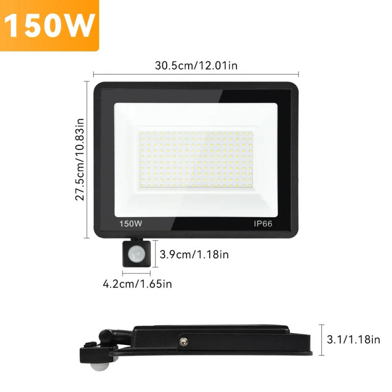 Description Picture 4 of itemLED PIR Motion Sensor Floodlight AC 220V 200W 150W 100W 50W 30W 20W 10W Outdoor IP66 Waterproof LED Spotlight For Garden Square