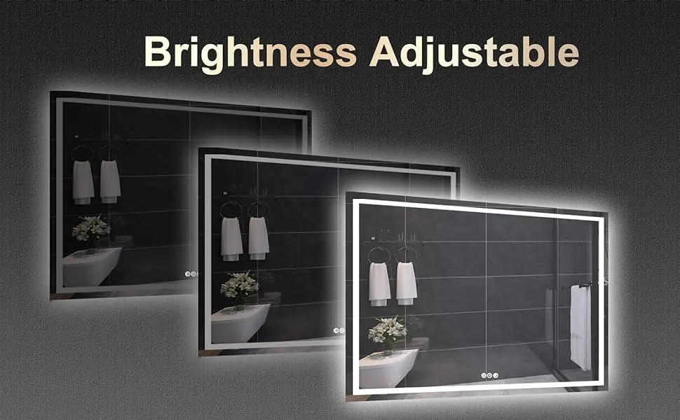 Description Picture 4 of itemLED lighting bathroom mirror 32x24 vanity mirror with light, anti fog, intelligent dimmable 3 colors, vanity mirror