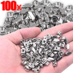 50/100PCS European Standard M5 T-shaped Nut for Slider Nut Fasten Connector Aluminum Extrusion Profile Groove European Standard