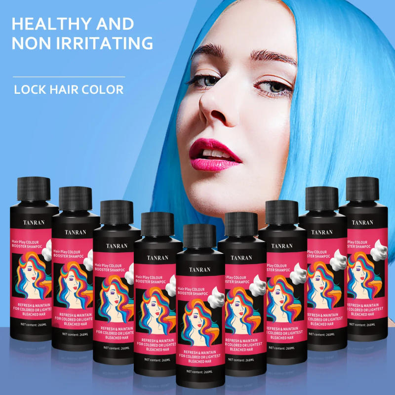 Description Picture 2 of item268ML Smoke Gray Blue Color Locking and Supplementing Hair Conditioner Hair Play Color Booster Shampoo Silver White Hair Dye