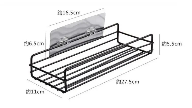 Description Picture 4 of itemJapanese-style wrought iron bathroom shelf wall-mounted shower gel storage rack toilet free punch toiletry stand