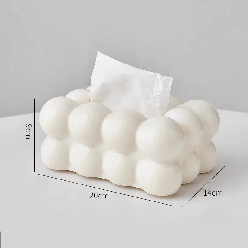Description Picture 2 of itemCloud Design Tissue Box Living Room Coffee Table Towel Dispenser Desktop Paper Storage Holder Kitchen Decor Car Tissue Organizer