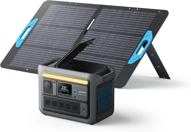 Description Picture 2 of itemSOLIX C800 Portable Power Station with 100W Solar Panel 1200W (Peak 1600W) Solar Generator Full Charge in 58 Min 768Wh LiFePO4