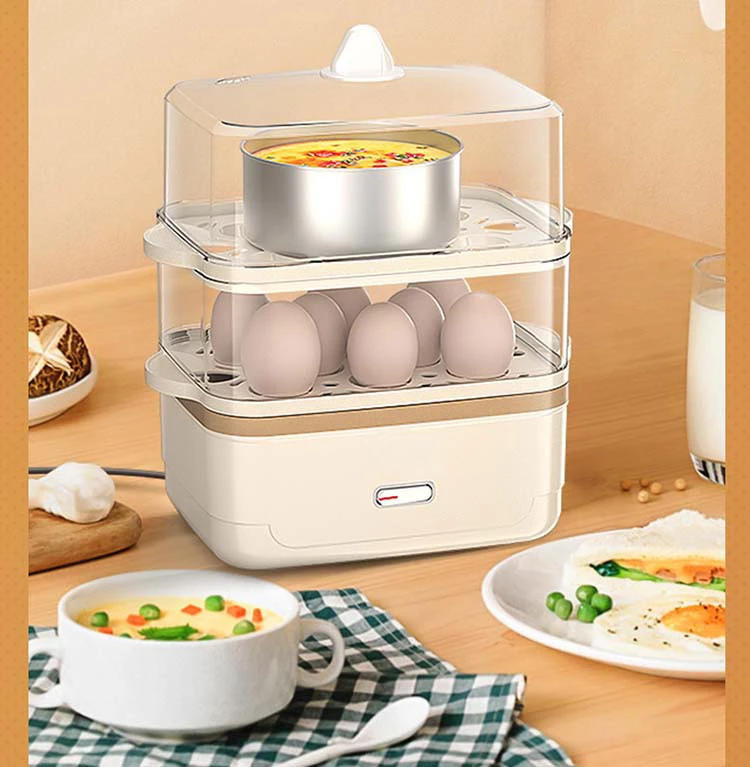 Description Picture 3 of item220V 2 Layers Electric Egg Boiler Household Multi Cooker Food Steamer for Breakfast  Home Egg Cooker