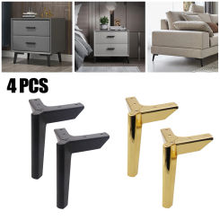 4pcs Metal Furniture Legs 8CM/10CM/12CM/15CM For Sofa Bed Cabinet Coffee Table Feet Chair Desk Foot Hardware Furniture Legs