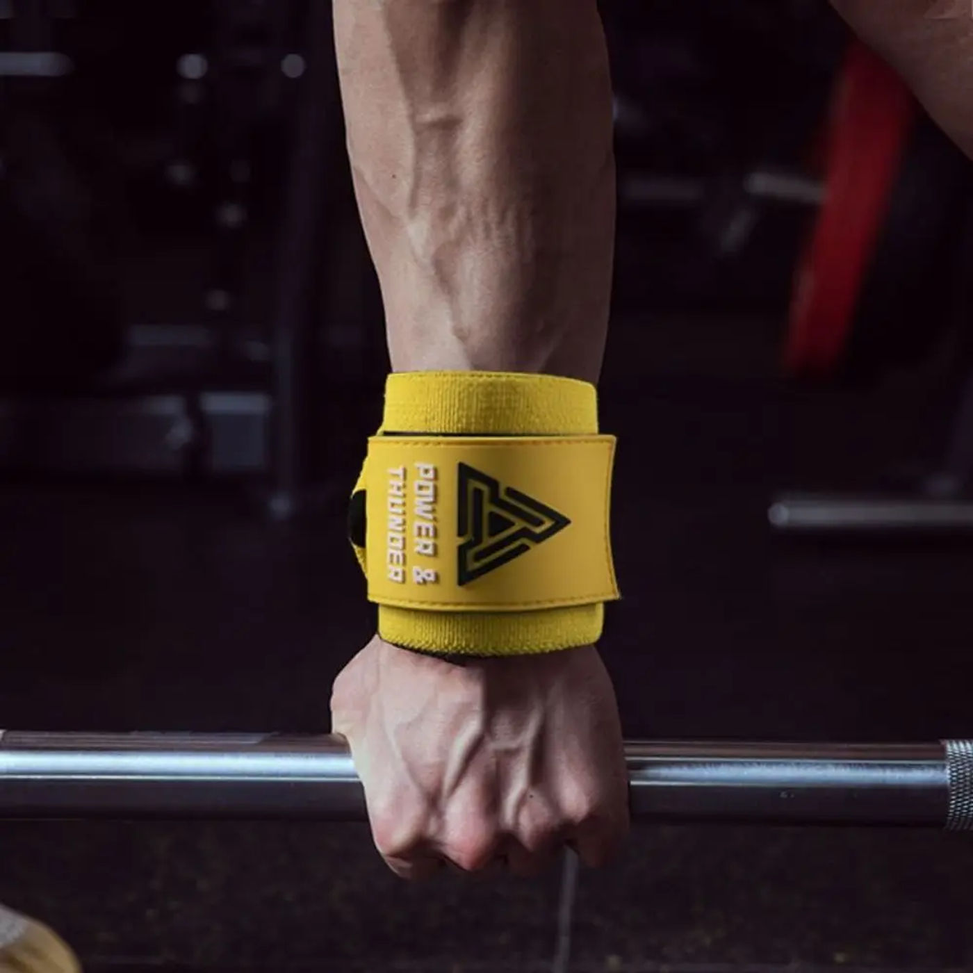 Description Picture 5 of itemBench Press Fitness Wrist Wraps Weightlifting Adjustable Sports Wristband Pressure Band Anti-slip Weights Lifting Straps Gym