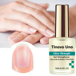 Tinovo Uno Ultra Nail Strengthener 12ML Calcium Wheat Protein Nail Growth Base Oil Healthy Strong Treatment Repair Damaged Nails