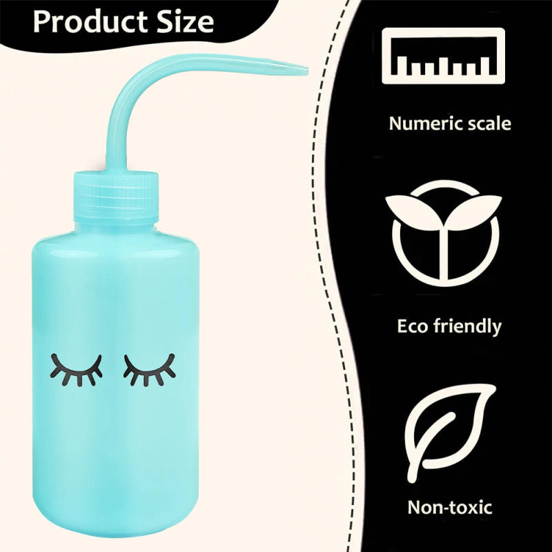 Description Picture 4 of item1PC Eyelash Cleaning Bottle Elbow Cleaning Bottle Water Squeeze Dropper Plastic Squeeze Bottles Lash Bath Bottles Primer Kettle