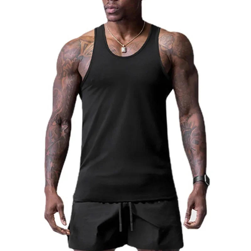Description Picture 4 of itemKorean Brand Mens  Tank Top Quick Dry Clothing Work Out Gym Mesh Vest O-Neck Summer Sleeveless Singlets