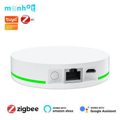 Tuya ZigBee 3.0 Smart Wire Gateway Hub Smart Home Bridge Wireless Remote Controller Works with Smart Life APP Alexa Google Home