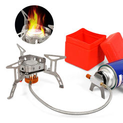 3500W Ultralight Portable Camping Gas Stove with Storage Case Folding Gas Stove for Outdoor Hiking Camping Equipment Gas Burner