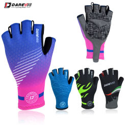 DAREVIE Cycling Gloves Women Half Finger Gel Padded Shockproof Breathable Cycling Glove Pro Road Biking Gloves Fingerless Gloves