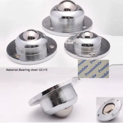 2Pcs Heavy Duty Bearing Steel Ball Caster Wheel Roller Transfer Table Conveyor Delivery Castor Flange Flat Mount