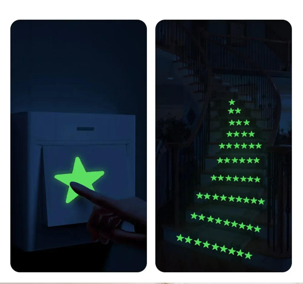 Description Picture 5 of itemGlowing Stickers Kids Rooms Wall Stickers Luminous Dots Stars Ceiling Wall Decals Glow in The Dark Home Decor Room Decorations