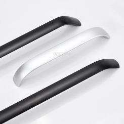 Modern Minimalist Black Handle Wardrobe Cabinet Drawer Pulls Household Aluminum Alloy Rose Gold Door Knobs