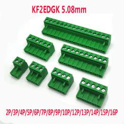 1Pcs KF2EDGK 5.08 2EDG PCB 2PIN /3P/4P/5P/6P/7P/8P/9P/10P/12P/13P/14P Connector Plug-In Terminal Block Housing Phoenix Contact