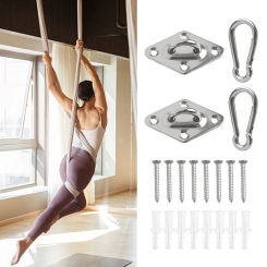 Stainless Steel Ceiling Wall Mount Hook Heavy Duty Anchor Eye Plate For Boat Yoga Swing Hammocks Full Welding Hanging Hooks