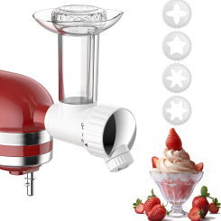 Dishwasher Safe，Frozen Fruit Ice Cream Attachment for Kitchenaid, Make Healthy Ice Cream, Dairy-Free Frozen Fruit Sorbet
