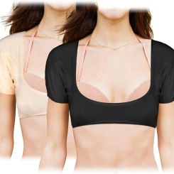 T-shirt Shape Sweat Pads Reusable Washable Underarm Armpit Sweat Pads Perfume Absorbing Guards Shield Anti M L Model Ladies Tops
