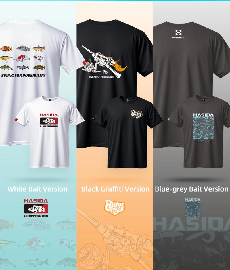 Description Picture 4 of itemHISTAR Quick Drying Fabric 7A Antibacterial 3 Versions Brand Statement Tee Normal Cotton Lure T-shirt Fishing Clothing