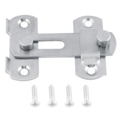 Door Bolts Hasp Latch Lock Sliding Door Lock Stainless Steel A Type Latch For Casement Cabinet Fitting With 4 * Screws