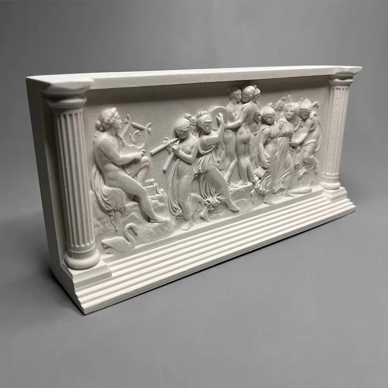 Description Picture 3 of itemDancing Muse Stereoscopic Printmaking Figures Relief Plaster Statue Desk Decoration Characters Sculpture Room Aesthetic Decor