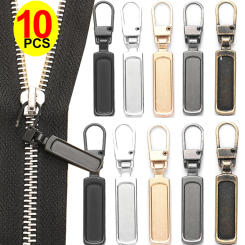 10/1Pcs Detachable Metal Zipper Puller Luggage Backpack Jacket Clothes DIY Metal Zipper Universal Replacement Tab Zippers Head