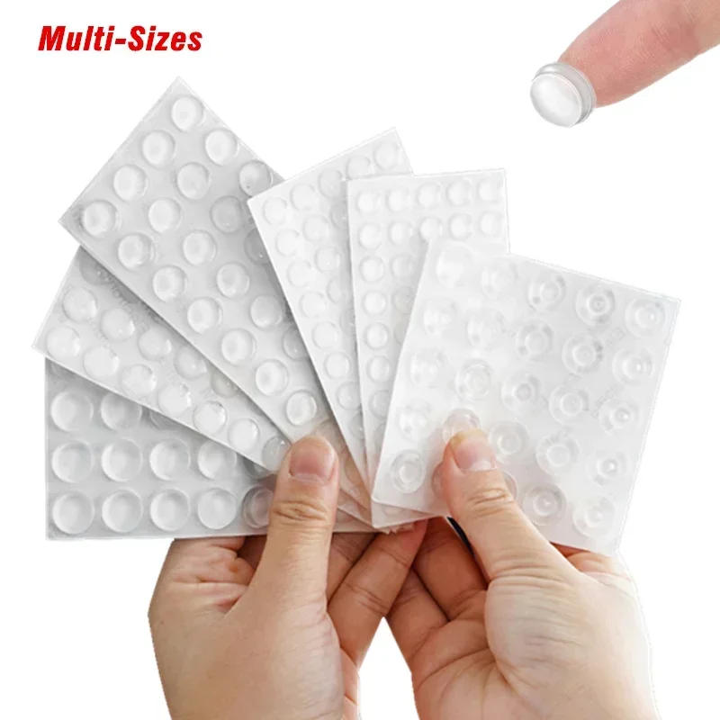 Description Picture 4 of item100pcs Cabinet Door Bumpers Strong Self-Adhesive Clear Pads Soft Silicone Door Stopper Mute Damper Buffer Furniture Dots Cushion