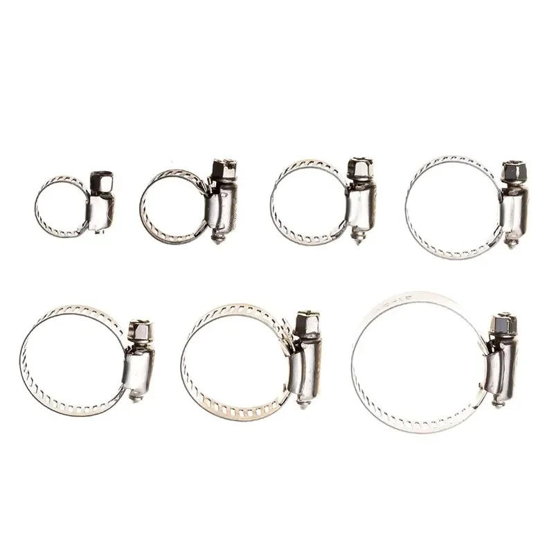 Description Picture 2 of item50pcs 8-44mm Hose Clamp Adjustable Worm Gear Set Fuel Hose Clamp For Plumbing Water Pipe Automotive Mechanical