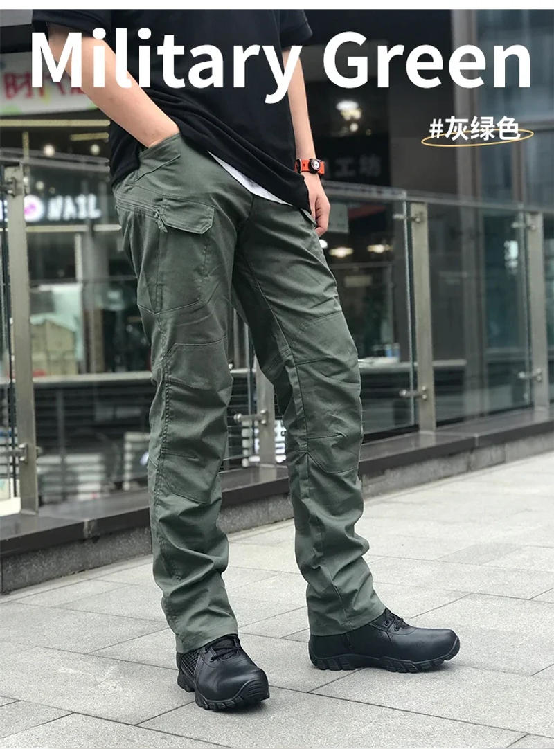 Description Picture 4 of itemMen's casual pants straight-tube fashion city trousers multi-pocket conventional casual pants straight-tube youth