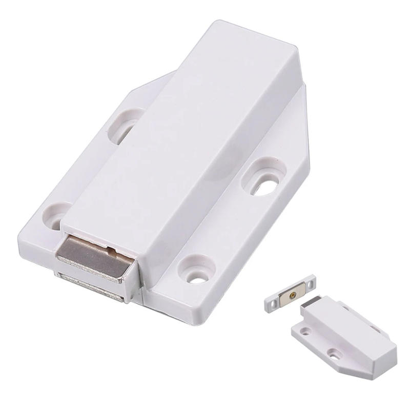 Description Picture 3 of itemTouch Release Hinge Doors Catches Latch Cabinet Cupboard Hardware Magnetic Metal Plastic Single Suction Tool White