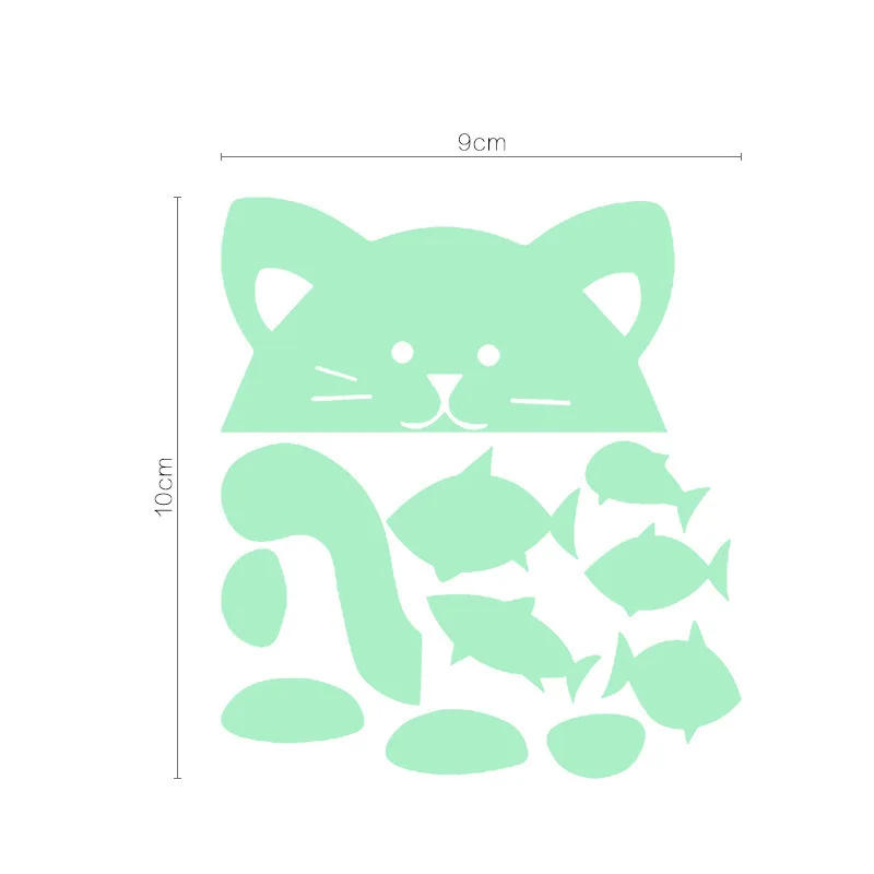 Description Picture 6 of itemLuminous Switch Stickers Cat Fairy Moon Glow In The Dark Home Decor Wall Stickers Kids Room Cartoon Cute Decorative Sticker