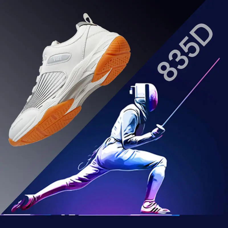Description Picture 3 of itemMen's and Women's Shock-absorbing Fencing Shoes Knob Shoelaces Wear-resistant Sports Shoe Competitive Competition Training Shoes