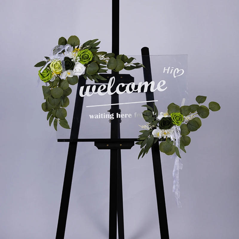 Description Picture 6 of item50cm 2Pcs Artificial Flower Swag Floral Swag Garland Wedding Arch Flowers Kit for Sign Rustic Artificial Floral Swag Arch Deco