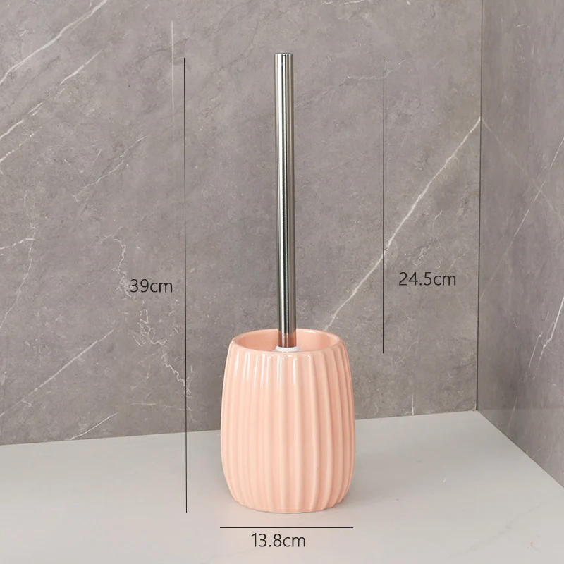 Description Picture 2 of itemCeramic Toilet Brush Set Toilet Accessories Home Decor Hotel Bathroom Utensils Household Cleaning Tools Ceramic Toilet Brush Cup