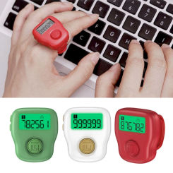 Tally Finger Counters LED Electronic Finger Clicker Tasbih Handheld Ring Lap Counter Event Clicker Prayer KXRE