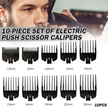 10Pcs/Set Universal Hair Clipper Combs Guide Kit Plastic Hair Trimmer Guards Barber Replacement Parts Hair Salon Tool 1.5-25mm